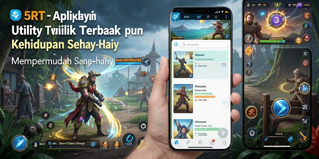 Screenshot 5RT menampilkan antarmuka sederhana dan fitur pengelolaan tugas.