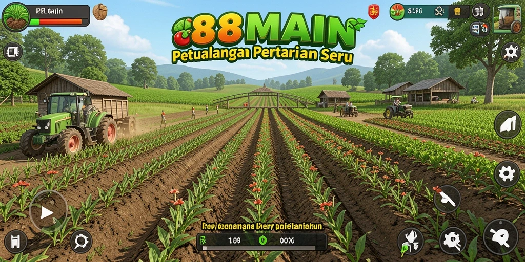 Screenshot 88MAIN menampilkan pengalaman gameplay bertani yang mendebarkan.