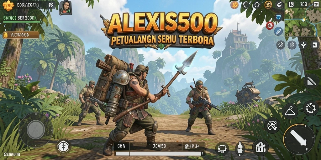 Screenshot gameplay ALEXIS500 menampilkan petualangan di dunia terbuka yang memukau.