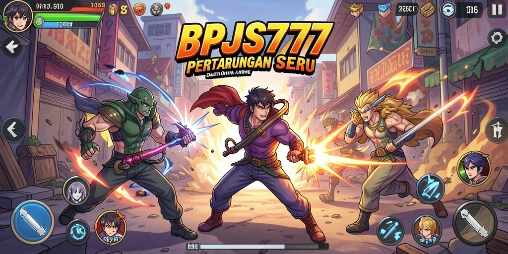 Tangkapan layar gameplay BPJS777 yang menampilkan karakter Anime dalam aksi.