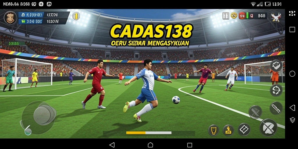 Tampilan seru gameplay CADAS138 dengan karakter yang bertanding di lapangan.