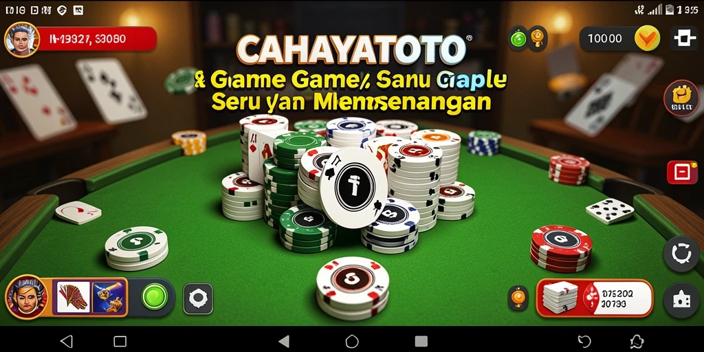 Tampilan gameplay seru dalam CAHAYATOTO saat bermain Gaple.