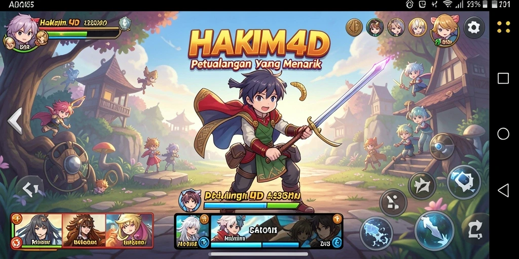 Tampilan gameplay seru di dunia Anime HAKIM4D.