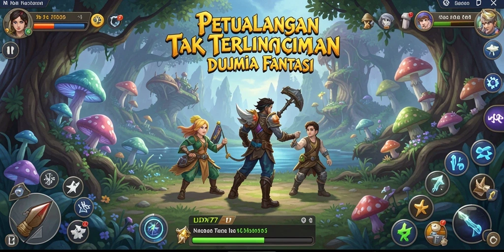 Screenshot menunjukkan momen epic dalam petualangan gameplay IDR77.