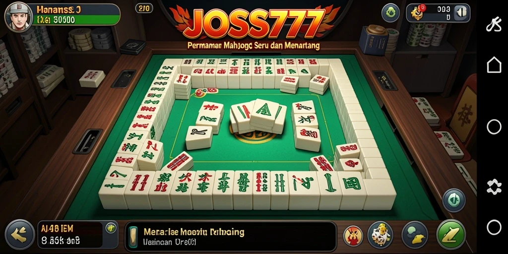 Screenshot gameplay JOSS777 yang menunjukkan keseruan permainan Mahjong.