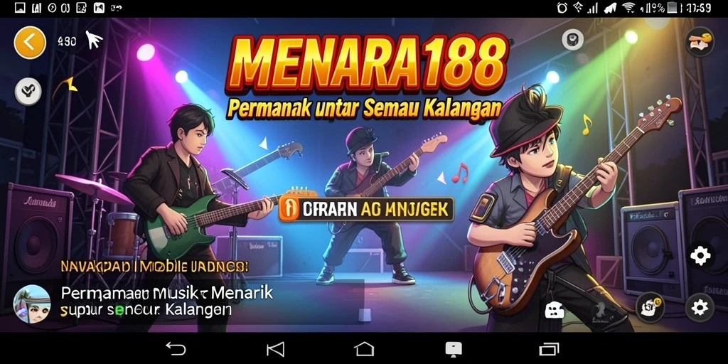 Tampilan gameplay <strong>MENARA188</strong> yang menarik dengan tantangan musik yang seru.