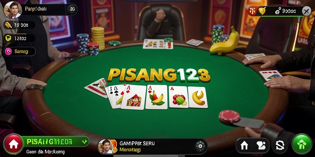 Screenshot gameplay PISANG123 menampilkan keseruan bermain Poker.