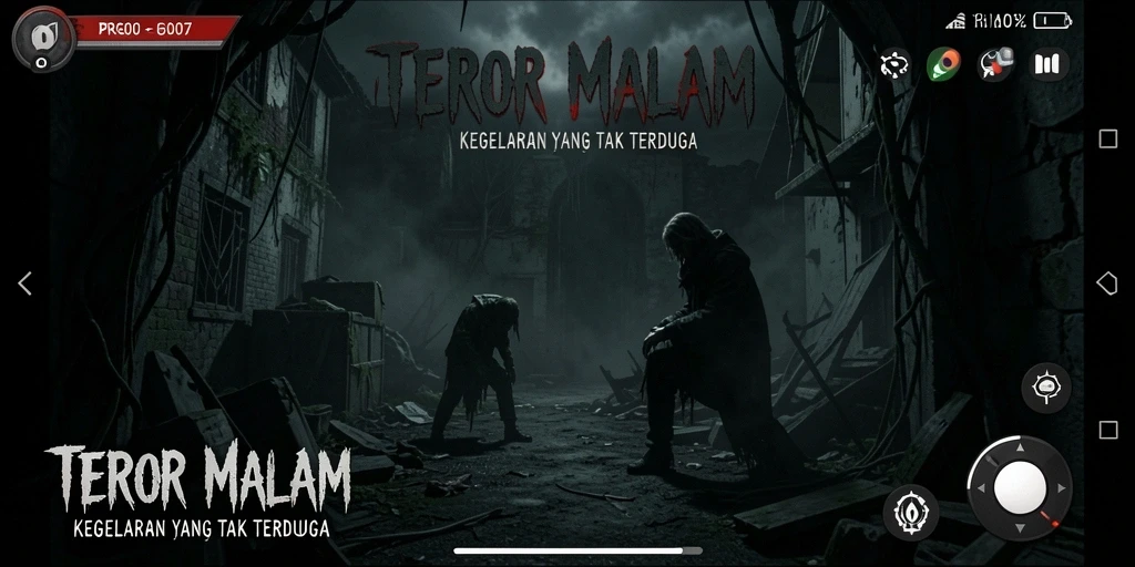 Screenshot gameplay PRG007 menampilkan ketegangan luar biasa di lingkungan menyeramkan.