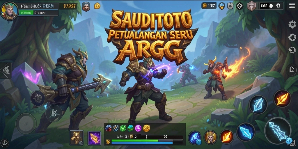 Gameplay seru SAUDITOTO dengan aksi pertarungan yang intens.